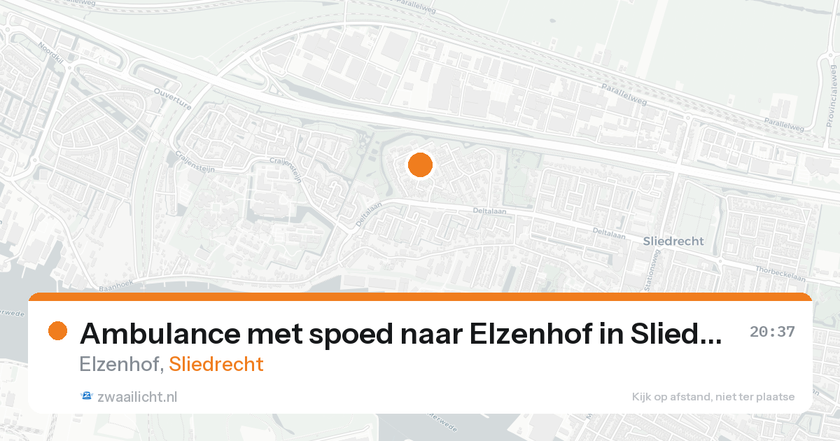 Ambulance met spoed naar Elzenhof in Sliedrecht — 8 feb 2026