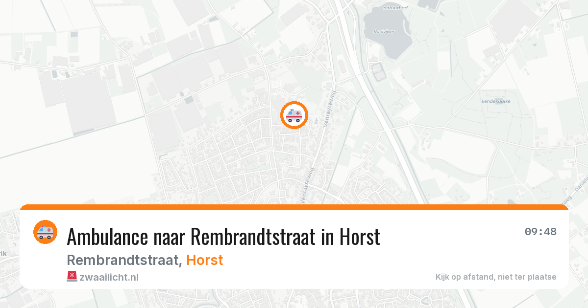 Ambulance naar Rembrandtstraat in Horst — 25 jul 2026