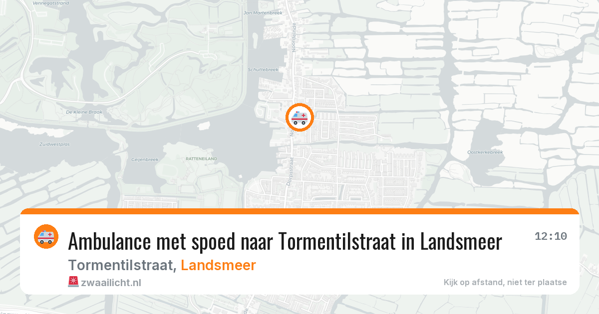 Ambulance met spoed naar Tormentilstraat in Landsmeer — 3 mei 2026
