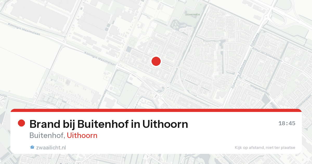 Brand bij Buitenhof in Uithoorn — 29 mei 2026