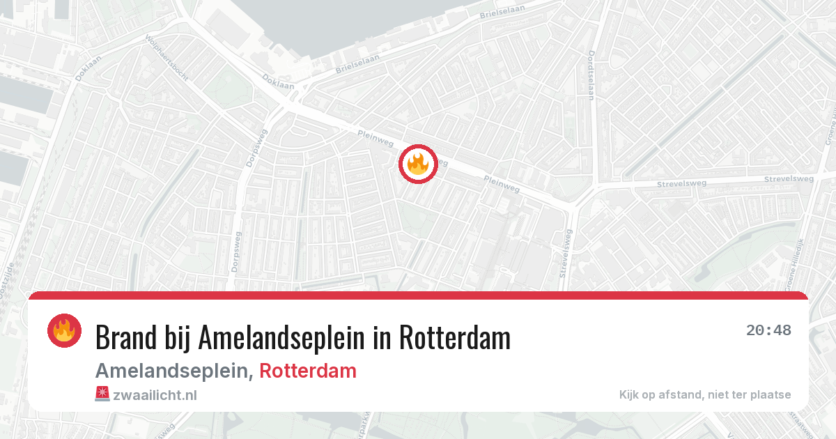 Brand bij Amelandseplein in Rotterdam — 17 mrt 2026