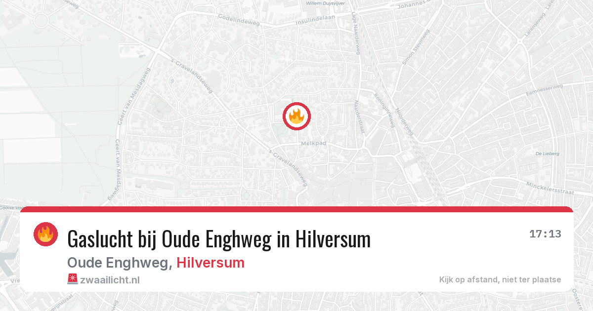 Gaslucht bij Oude Enghweg in Hilversum — 3 jun 2026