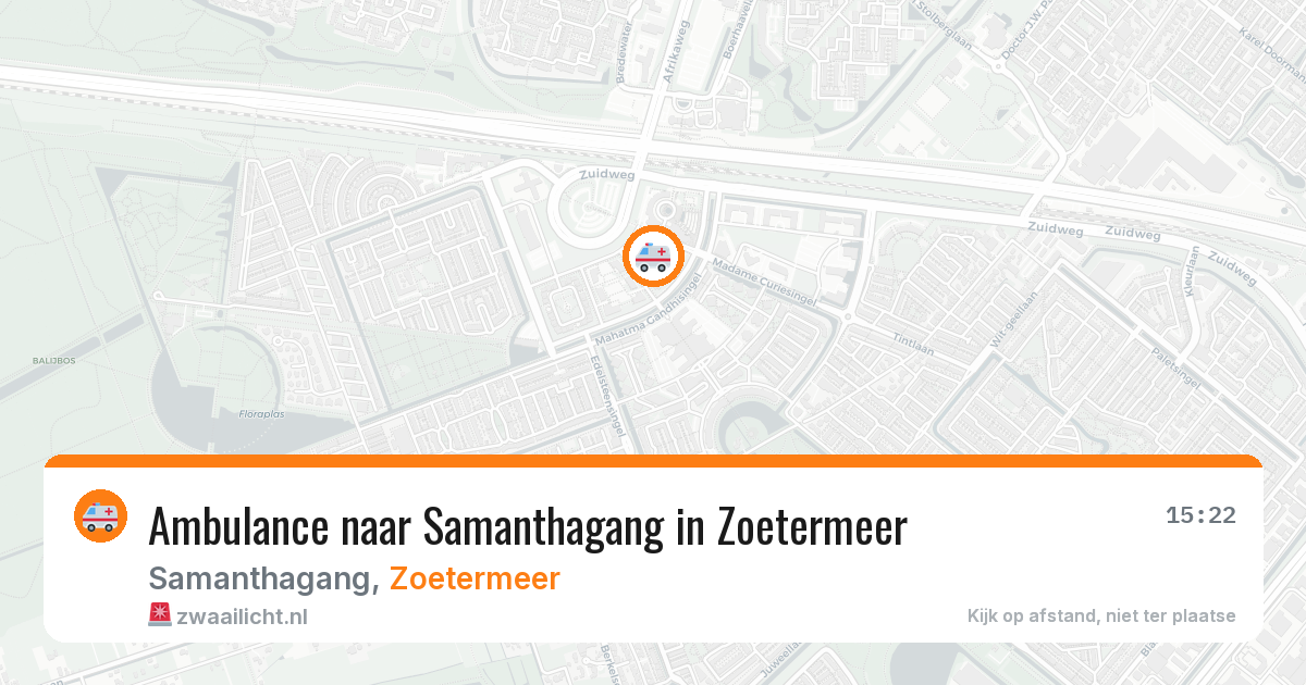Ambulance naar Samanthagang in Zoetermeer — 24 mrt 2026