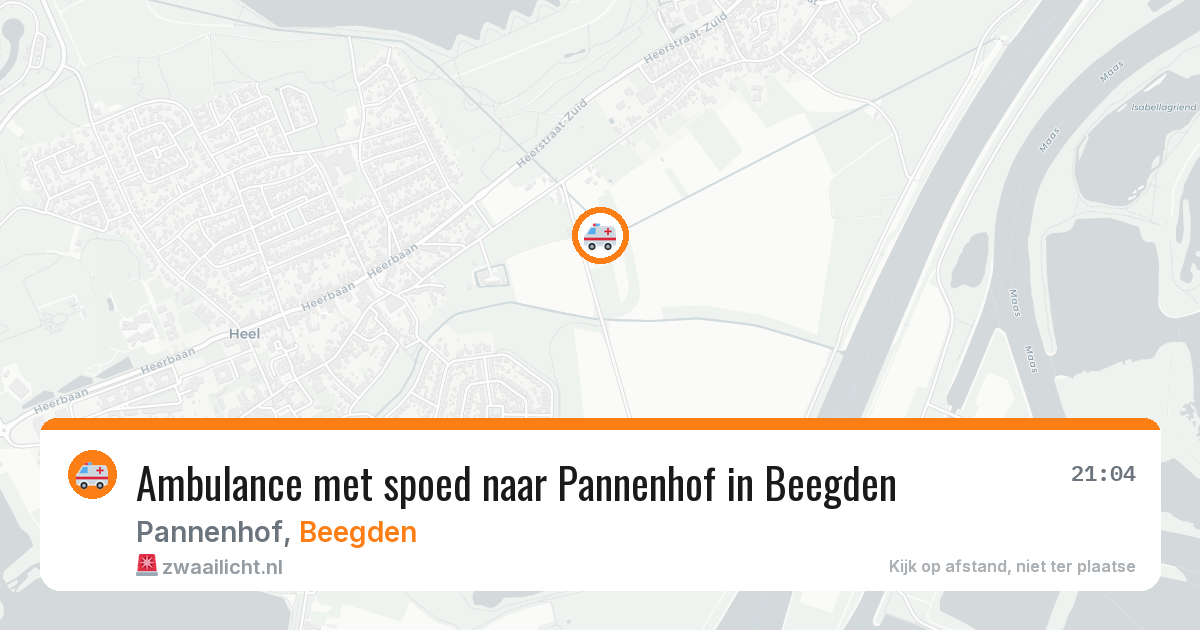 Ambulance met spoed naar Pannenhof in Beegden — 25 jul 2026