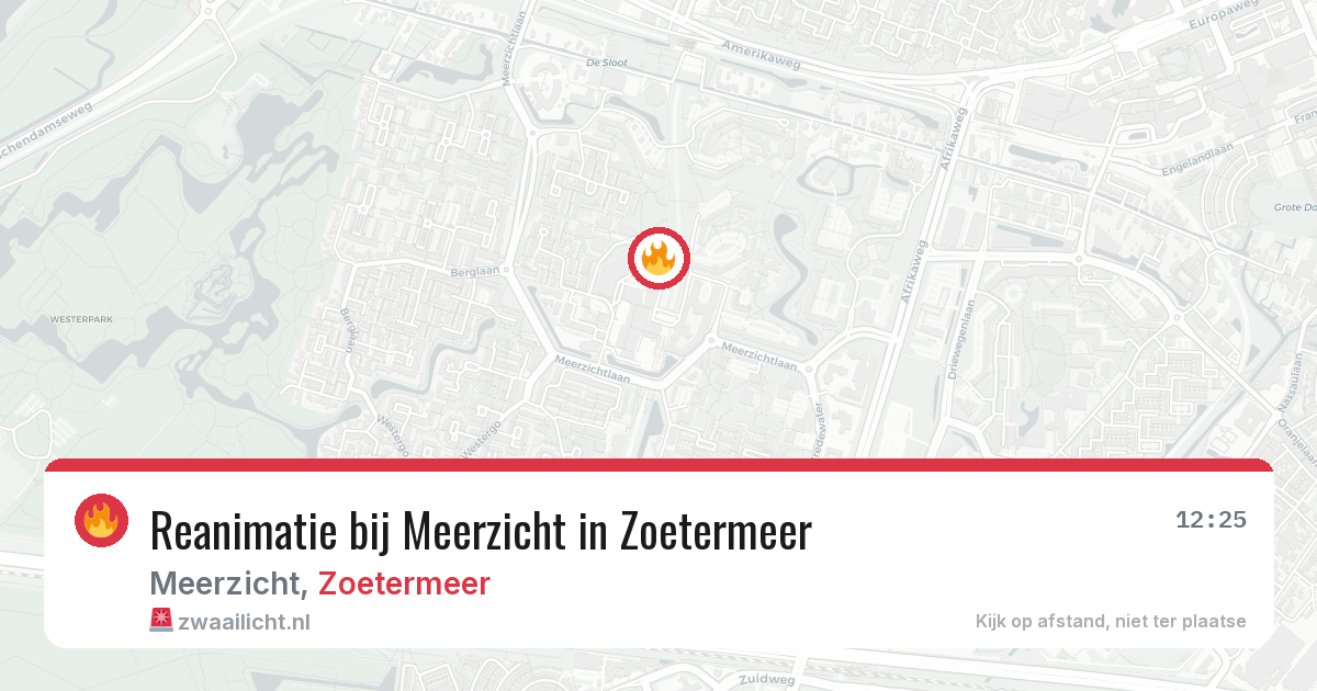 Reanimatie bij Meerzicht in Zoetermeer — 23 apr 2026