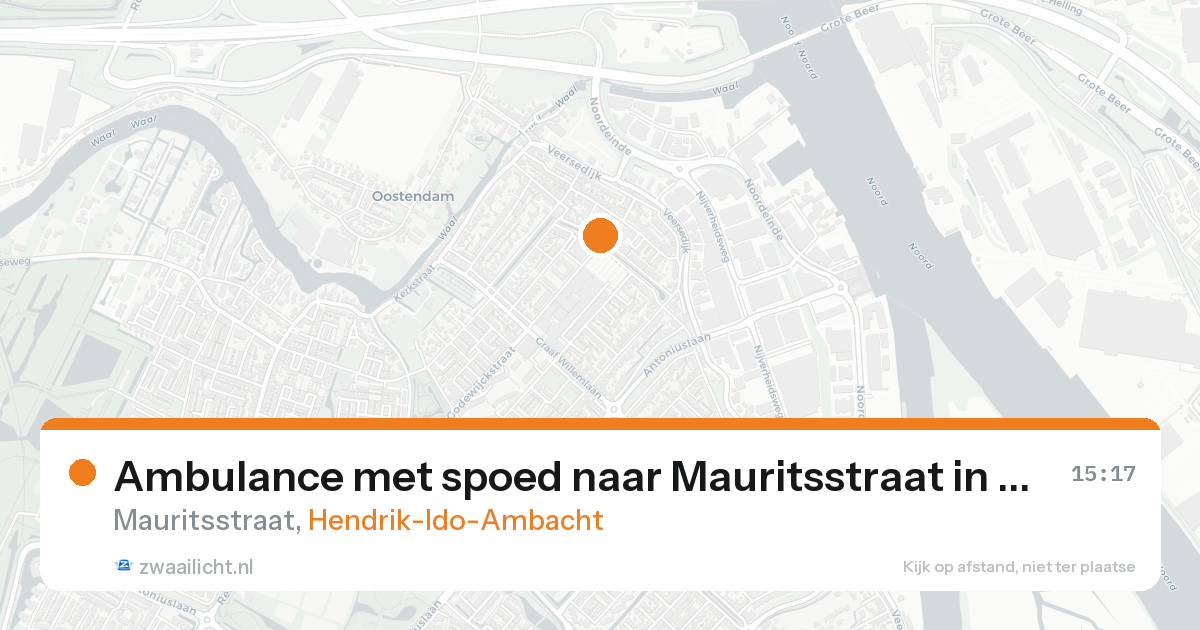 Ambulance met spoed naar Mauritsstraat in Hendrik-Ido-Ambacht — 24 aug 2026