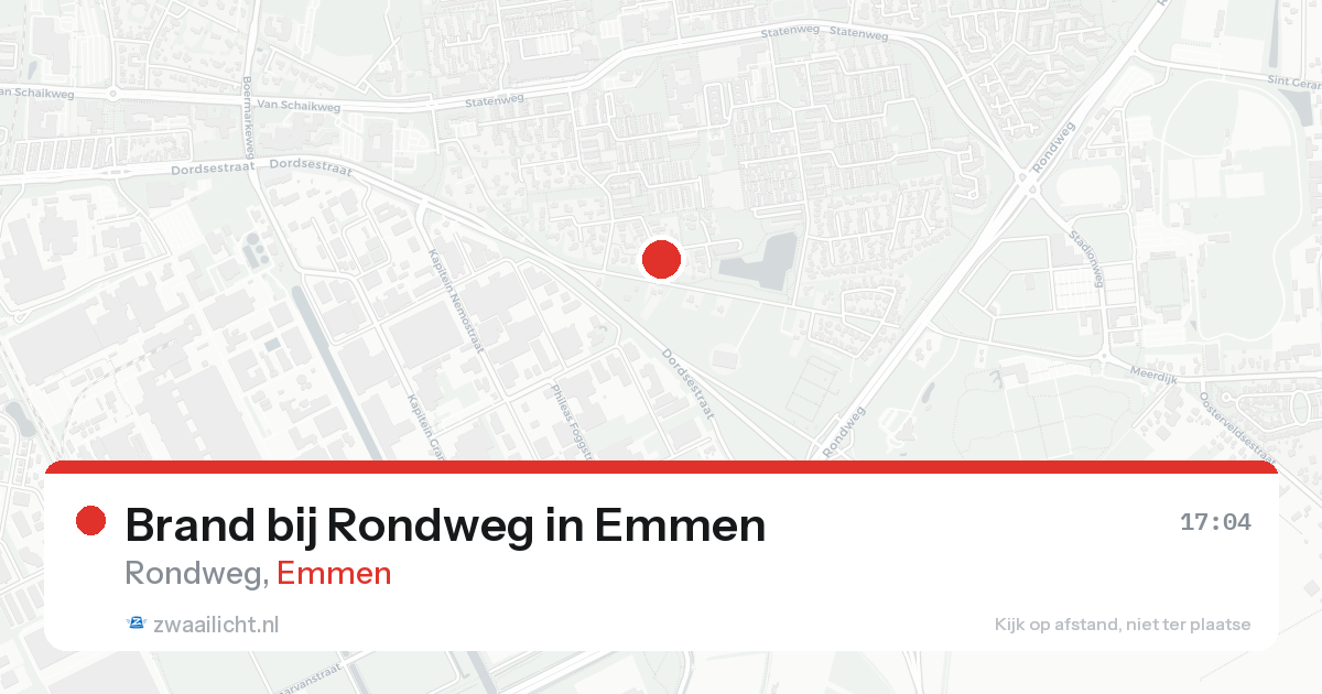 Brand bij Rondweg in Emmen — 18 aug 2026