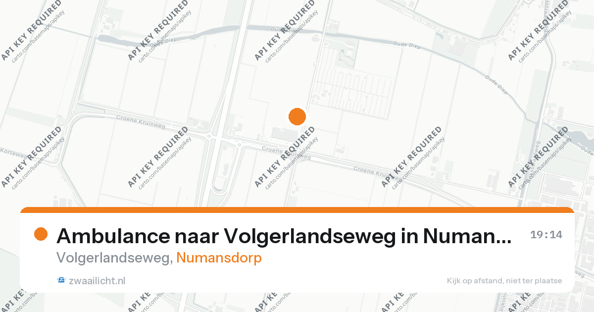 Ambulance naar Volgerlandseweg in Numansdorp — 26 aug 2026
