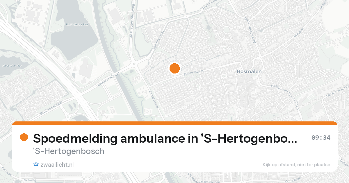 Spoedmelding ambulance in 'S-Hertogenbosch — 17 aug 2026