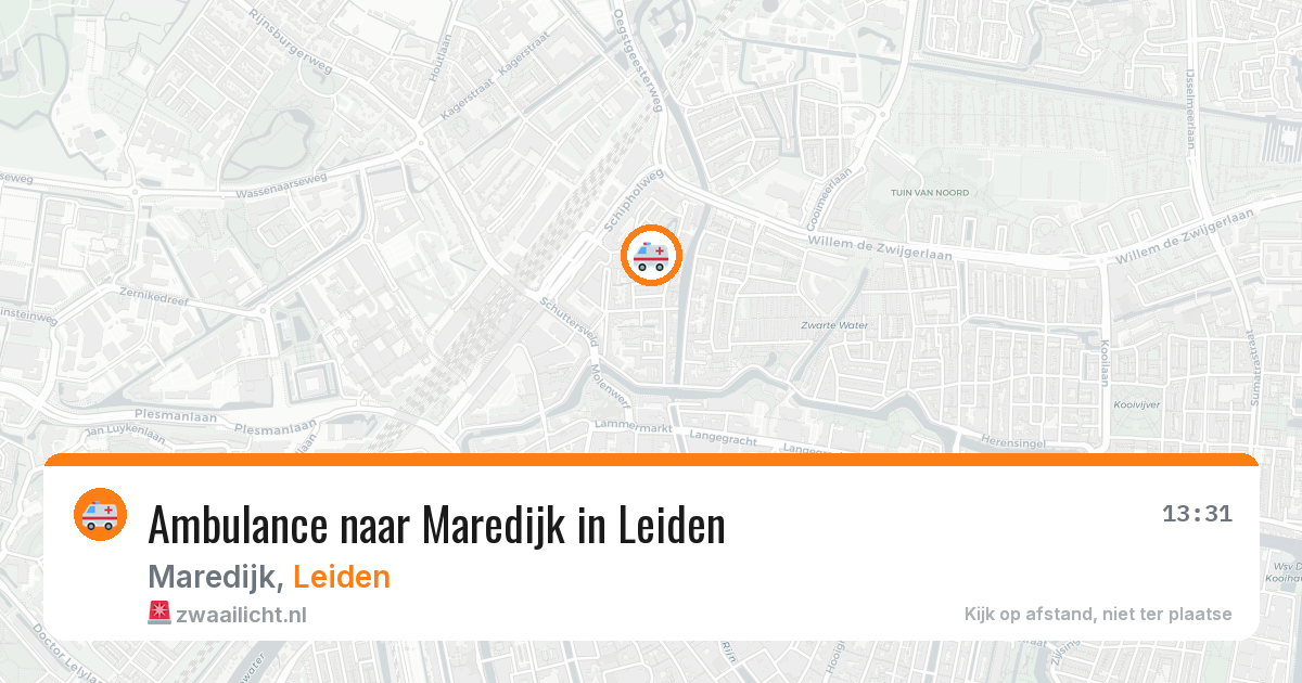 Ambulance naar Maredijk in Leiden — 5 mei 2026
