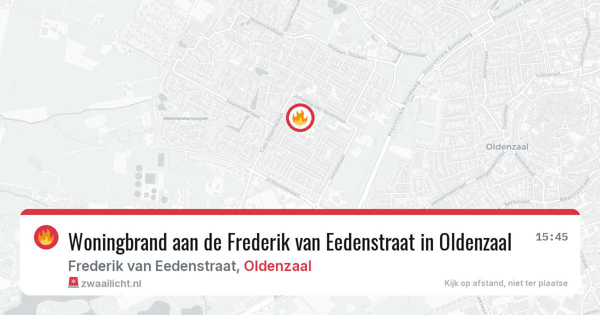 Woningbrand aan de Frederik van Eedenstraat in Oldenzaal — 3 mei 2026