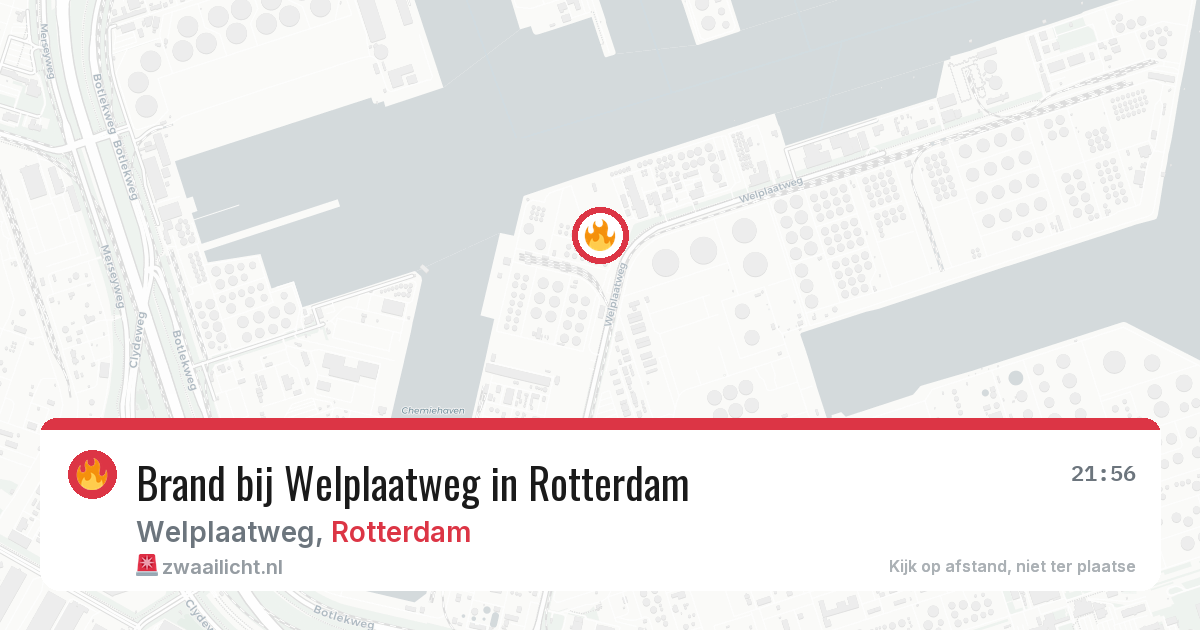 Brand bij Welplaatweg in Rotterdam — 14 jun 2026