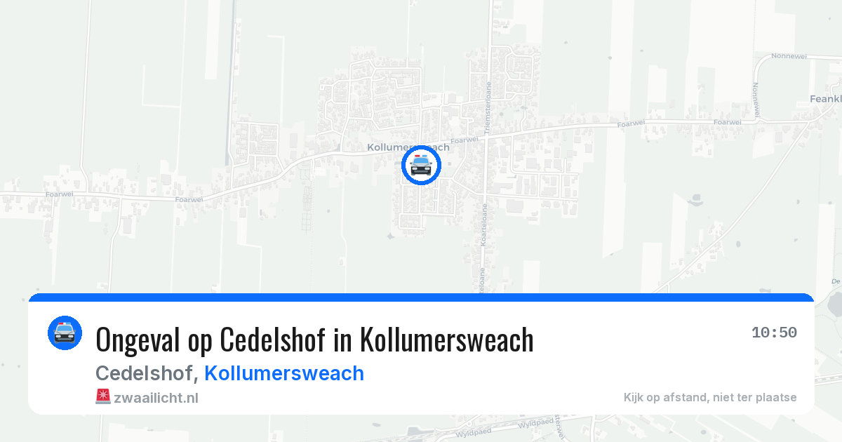 Ongeval op Cedelshof in Kollumersweach — 19 mei 2026