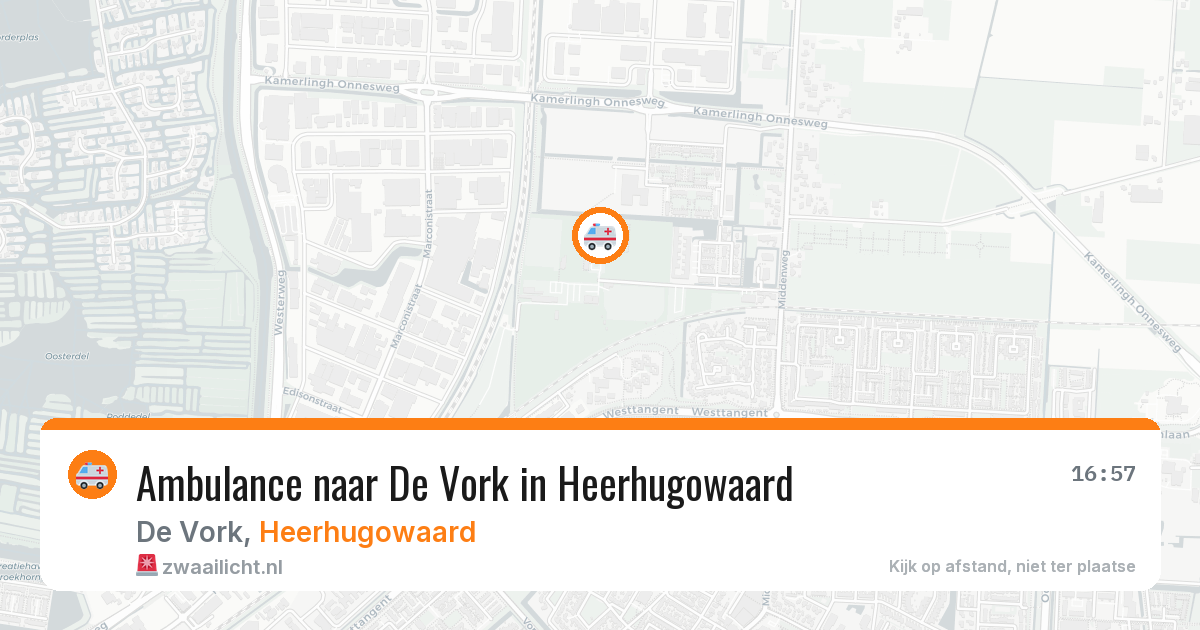 Ambulance naar De Vork in Heerhugowaard — 14 mrt 2026