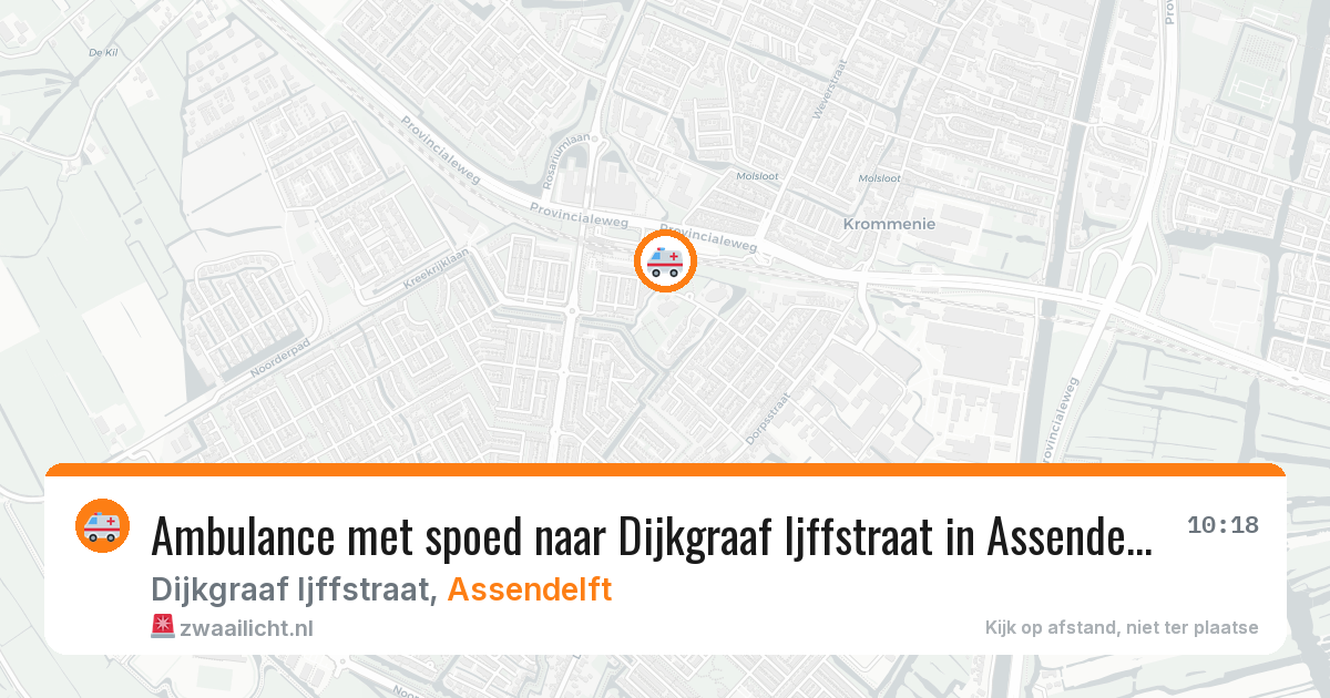 Ambulance met spoed naar Dijkgraaf Ijffstraat in Assendelft — 14 apr 2026