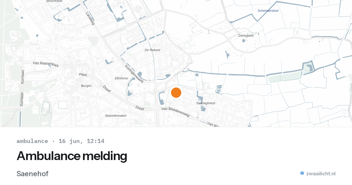 Ambulance melding — 16 jun 2026