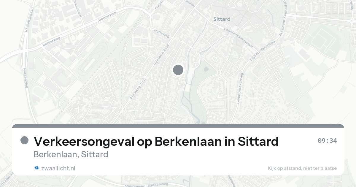 Verkeersongeval op Berkenlaan in Sittard — 21 aug 2026