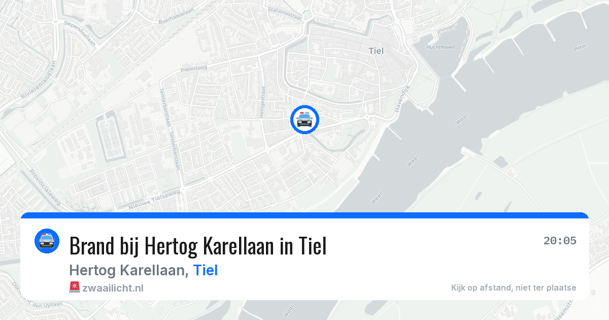 Brand bij Hertog Karellaan in Tiel — 27 mrt 2026
