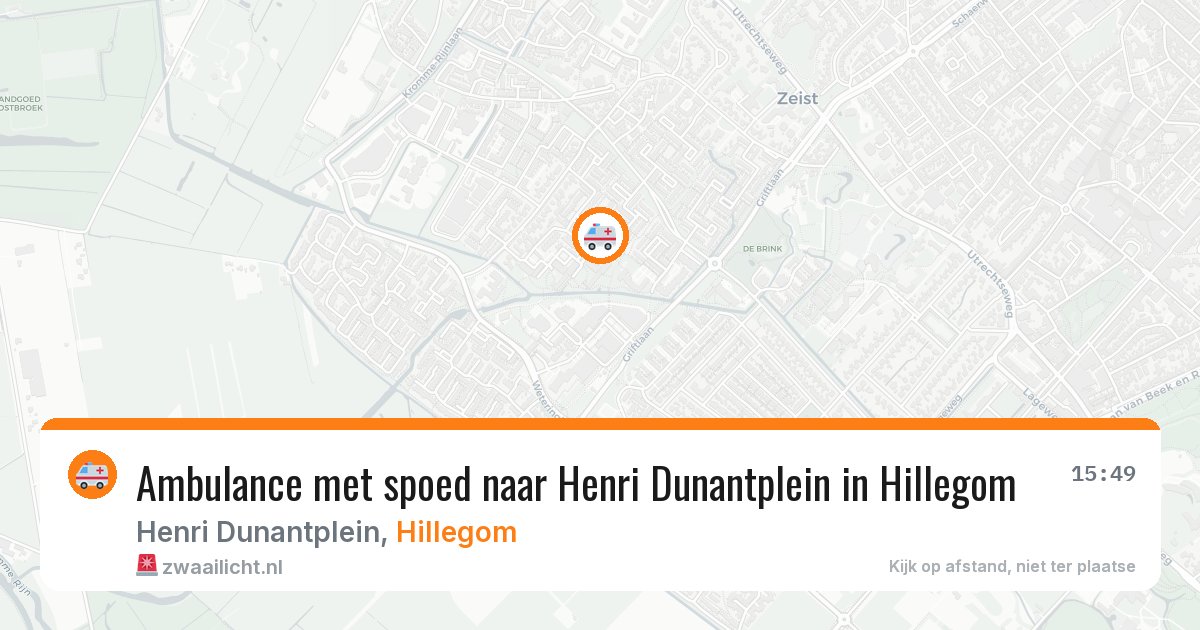Ambulance met spoed naar Henri Dunantplein in Hillegom — 16 jan 2026