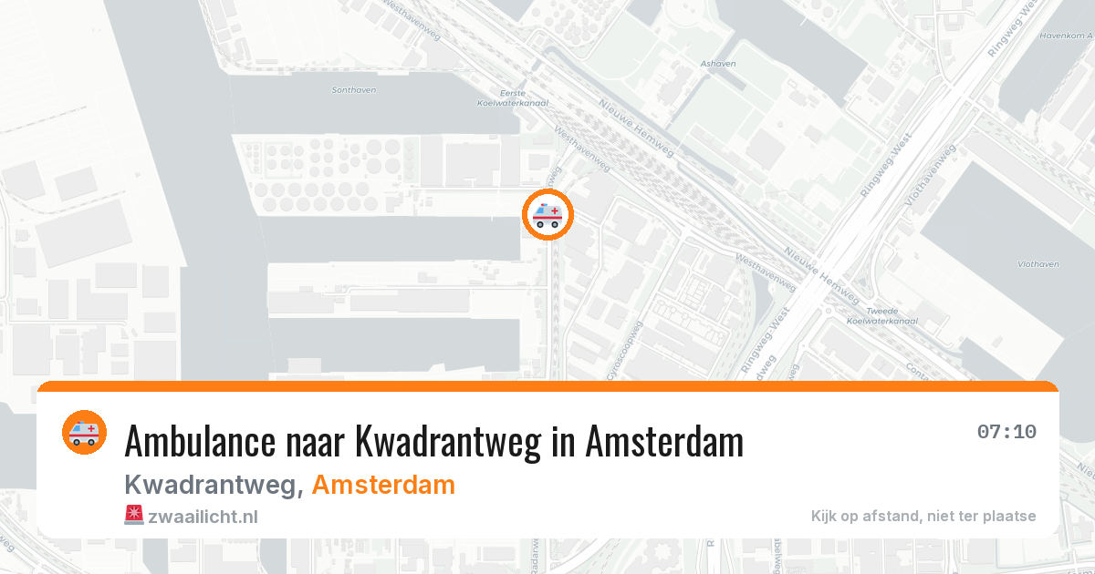 Ambulance naar Kwadrantweg in Amsterdam — 9 mei 2026