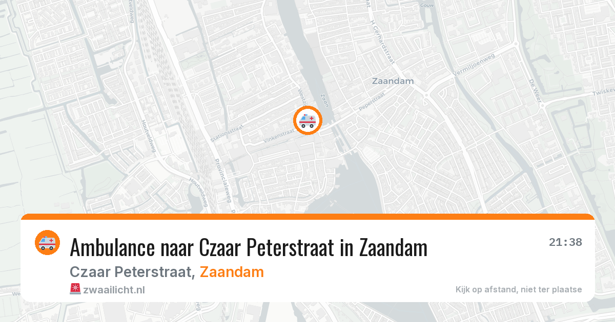 Ambulance naar Czaar Peterstraat in Zaandam — 5 aug 2026