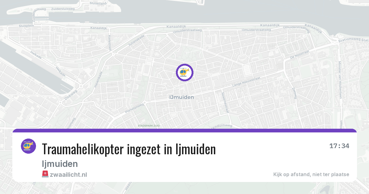 Traumahelikopter ingezet in Ijmuiden — 12 jul 2026 | 🚨 Zwaailicht.nl