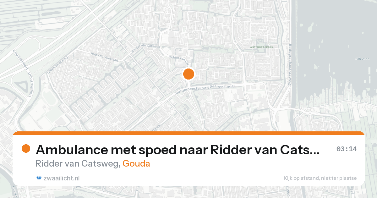 Ambulance met spoed naar Ridder van Catsweg in Gouda — 18 aug 2026