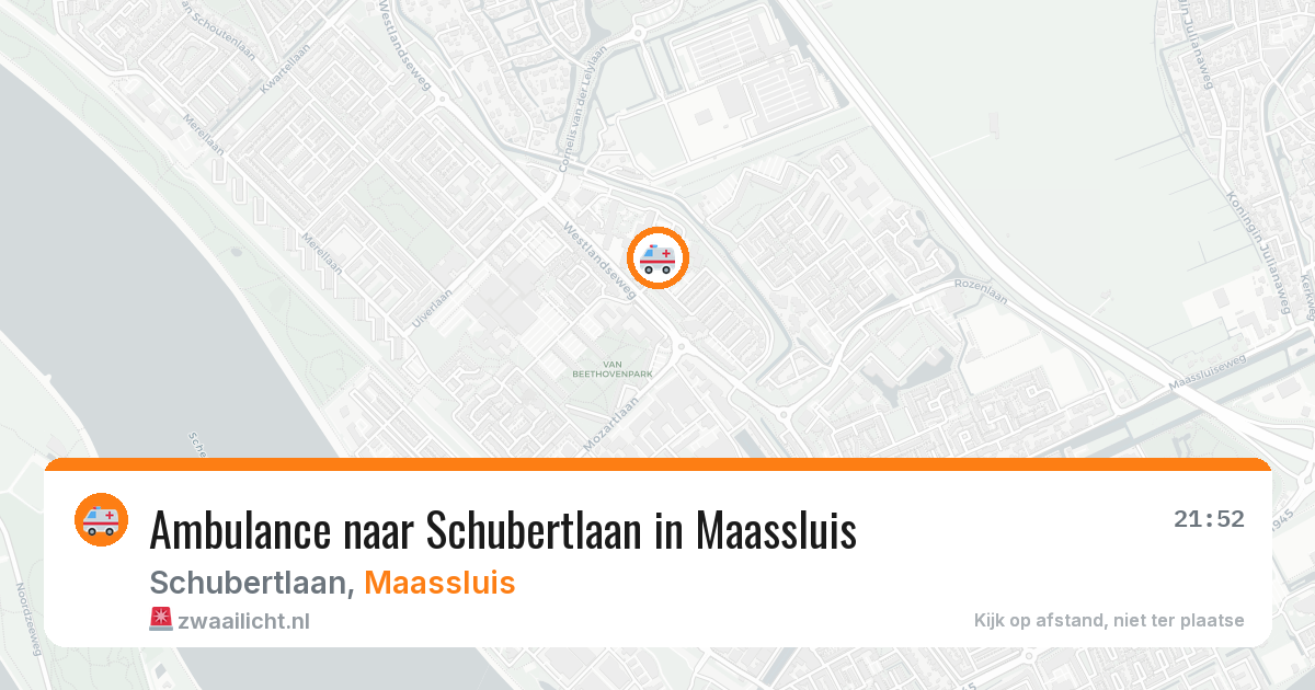 Ambulance naar Schubertlaan in Maassluis — 13 mei 2026