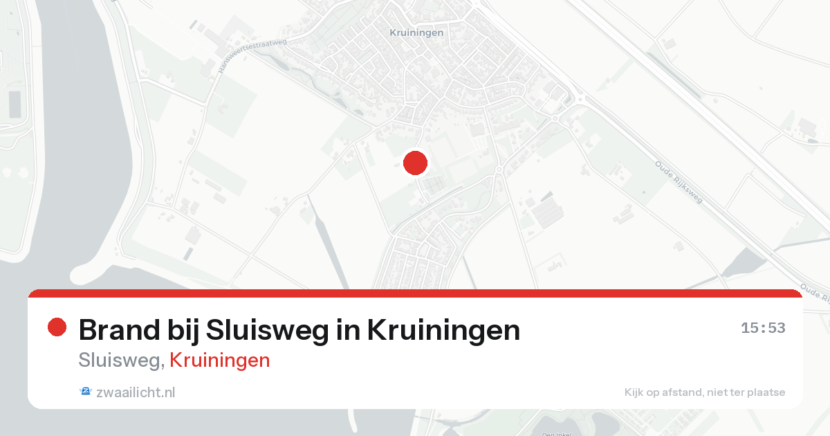 Brand bij Sluisweg in Kruiningen — 25 aug 2026