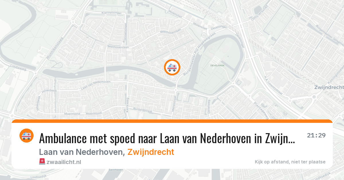 Ambulance met spoed naar Laan van Nederhoven in Zwijndrecht — 9 mrt 2026