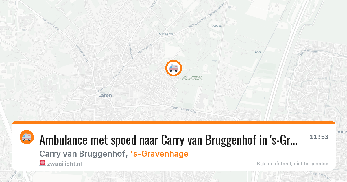 Ambulance met spoed naar Carry van Bruggenhof in 's-Gravenhage — 29 mrt 2026