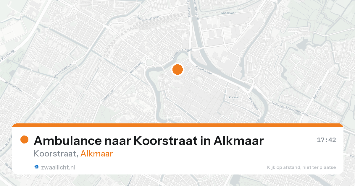 Ambulance naar Koorstraat in Alkmaar — 18 aug 2026