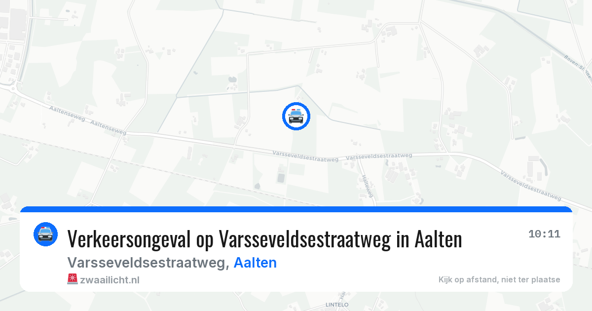 Verkeersongeval op Varsseveldsestraatweg in Aalten — 28 mrt 2026