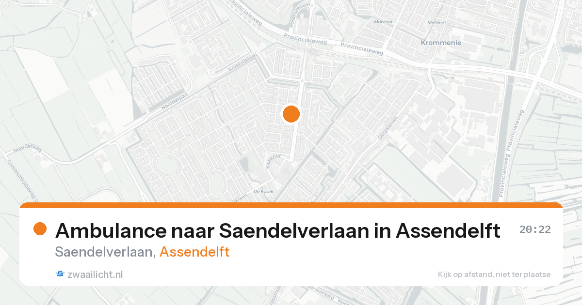 Ambulance naar Saendelverlaan in Assendelft — 19 mei 2026