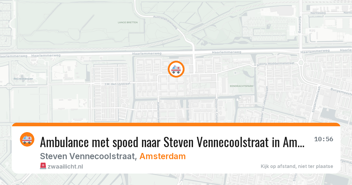 Ambulance met spoed naar Steven Vennecoolstraat in Amsterdam — 10 apr 2026