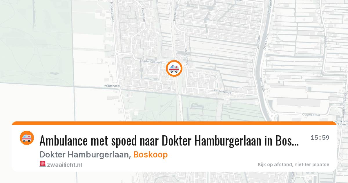 Ambulance met spoed naar Dokter Hamburgerlaan in Boskoop — 28 jan 2026