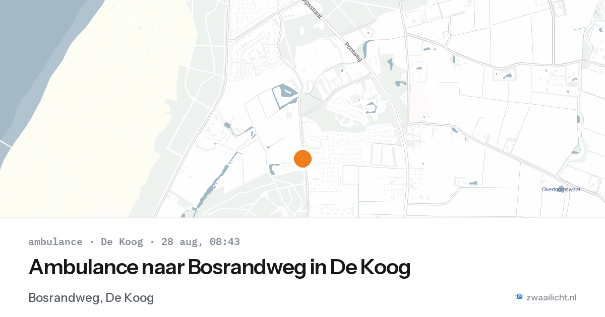 Ambulance naar Bosrandweg in De Koog — 28 aug 2026