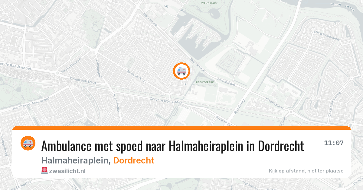 Ambulance met spoed naar Halmaheiraplein in Dordrecht — 8 apr 2026