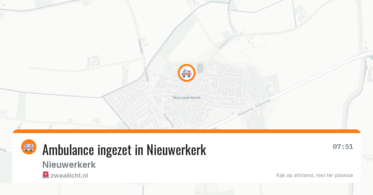 Ambulance ingezet in Nieuwerkerk — 2 apr 2026