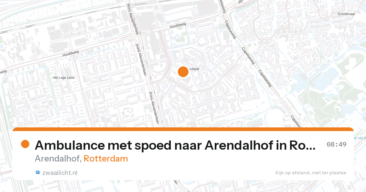 Ambulance met spoed naar Arendalhof in Rotterdam — 18 jul 2026