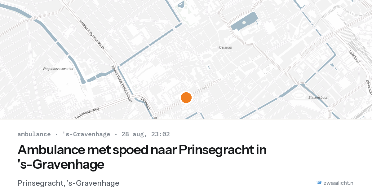 Ambulance met spoed naar Prinsegracht in 's-Gravenhage — 28 aug 2026