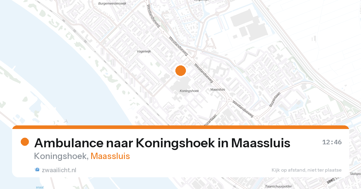 Ambulance naar Koningshoek in Maassluis — 28 aug 2026