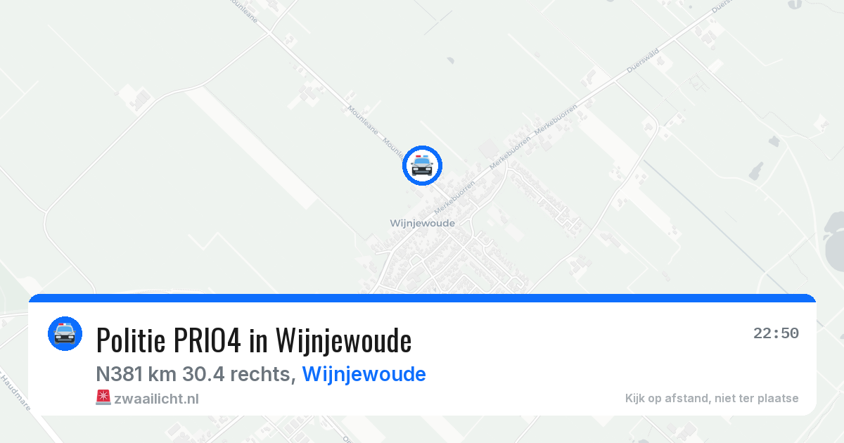 Politie PRIO4 in Wijnjewoude — 27 jul 2026 | 🚨 Zwaailicht.nl