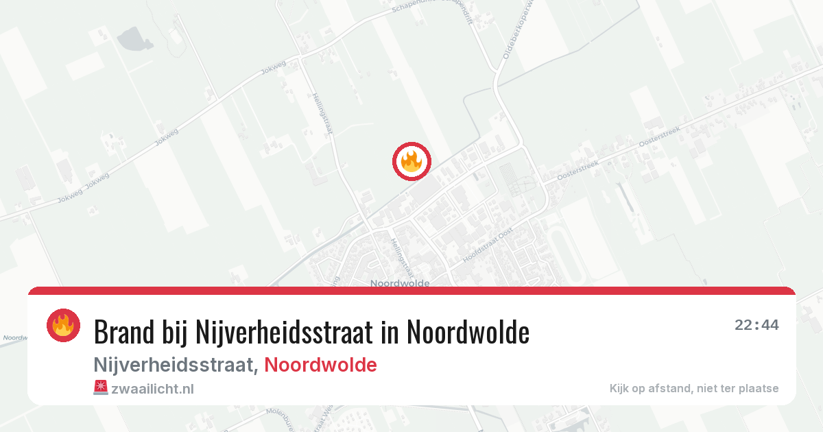 Brand bij Nijverheidsstraat in Noordwolde — 28 apr 2026