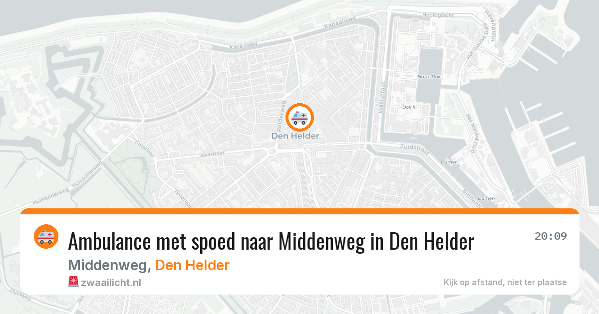 Ambulance met spoed naar Middenweg in Den Helder — 26 mei 2026