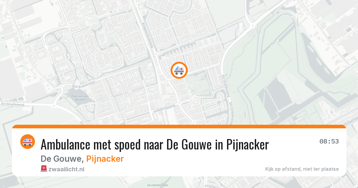 Ambulance met spoed naar De Gouwe in Pijnacker — 15 jun 2026