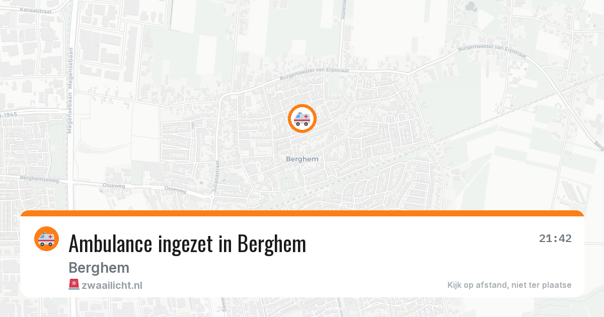 Ambulance ingezet in Berghem — 31 jul 2026