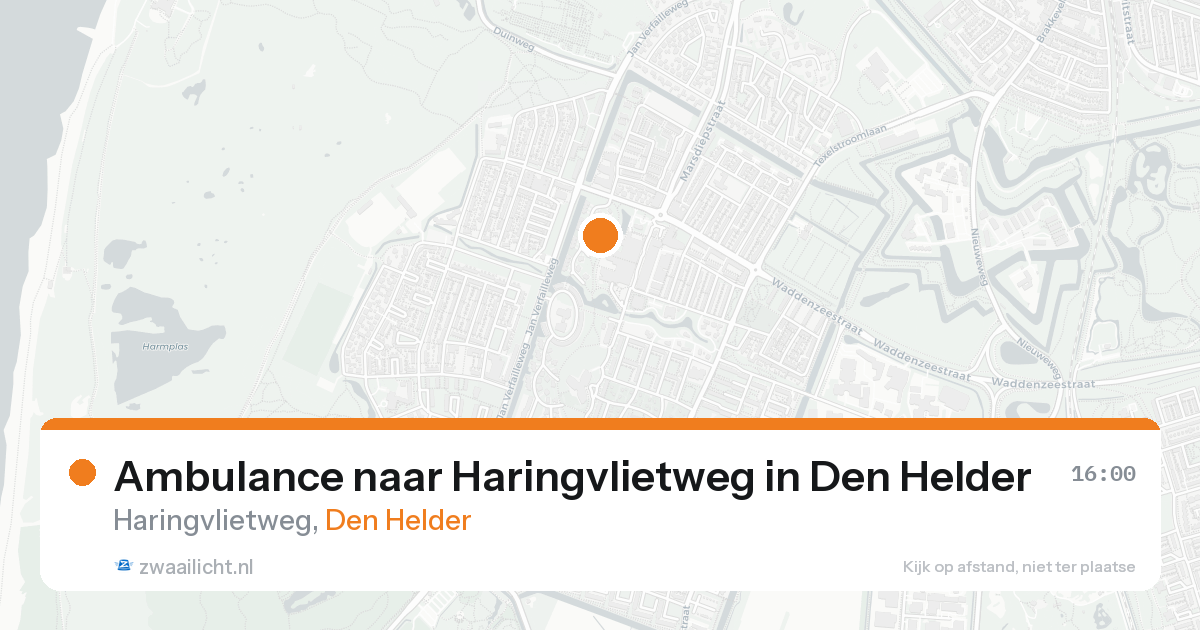 Ambulance naar Haringvlietweg in Den Helder — 15 aug 2026