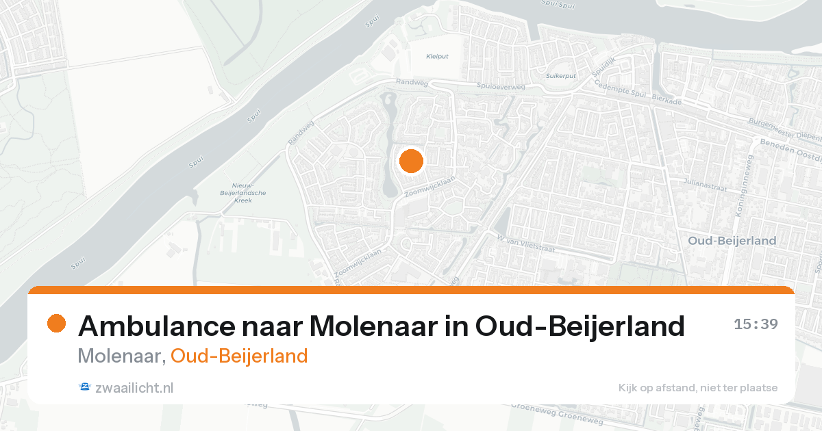 Ambulance naar Molenaar in Oud-Beijerland — 24 aug 2026