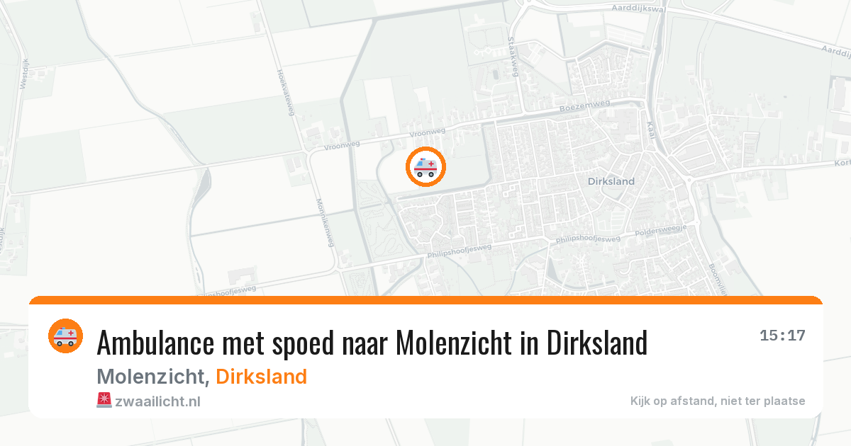 Ambulance met spoed naar Molenzicht in Dirksland — 24 jun 2026